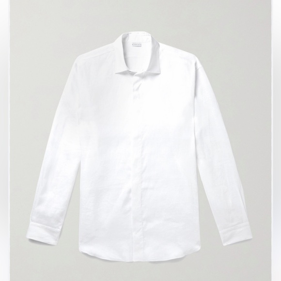 Caruso Other - Caruso Men’s White Linen Button Down Shirt